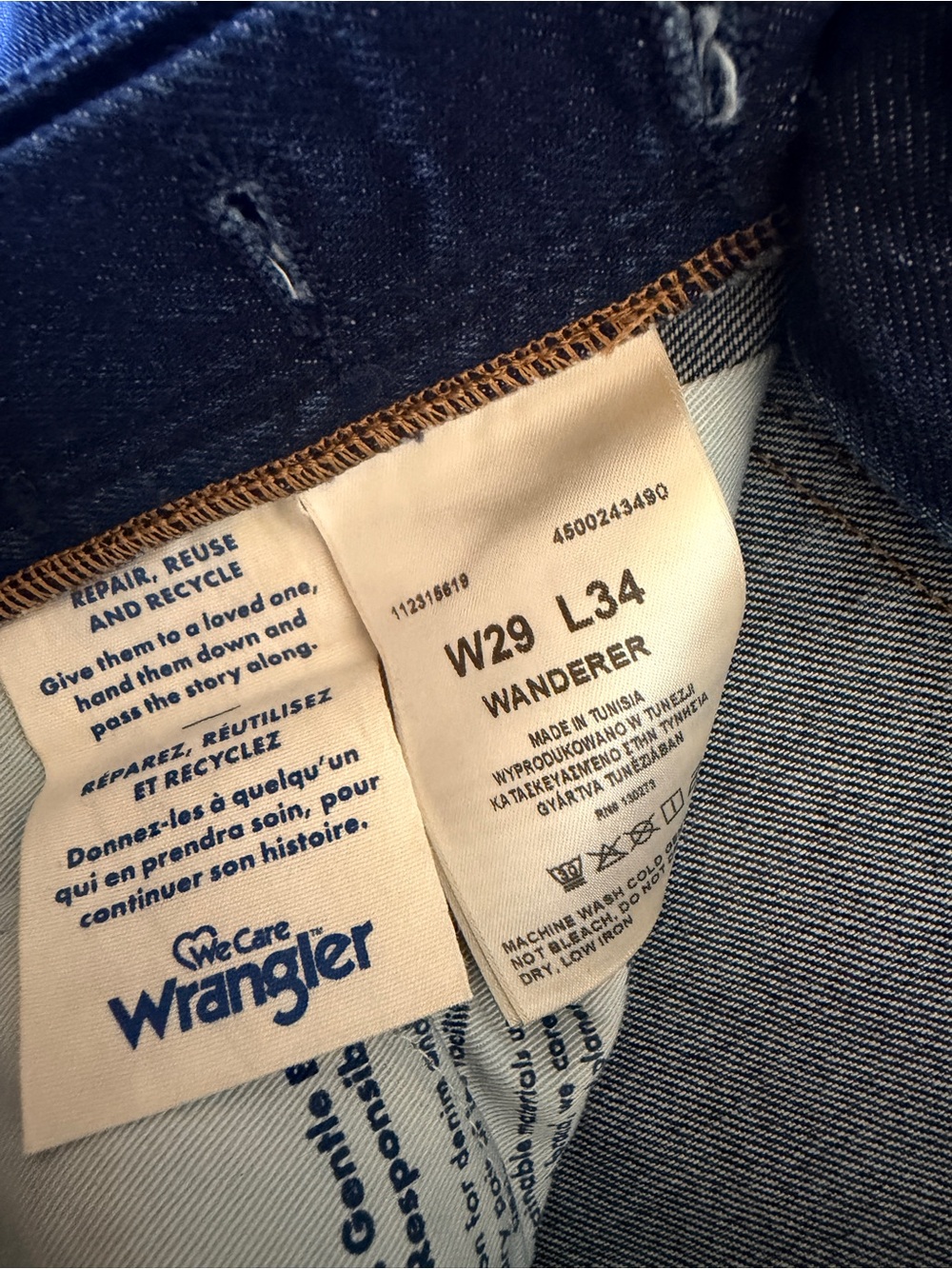 NWT Wrangler Wanderer Flare Bell Bottom Jeans - Size 29 / 34L - 100% Cotton - Picture 8 of 13